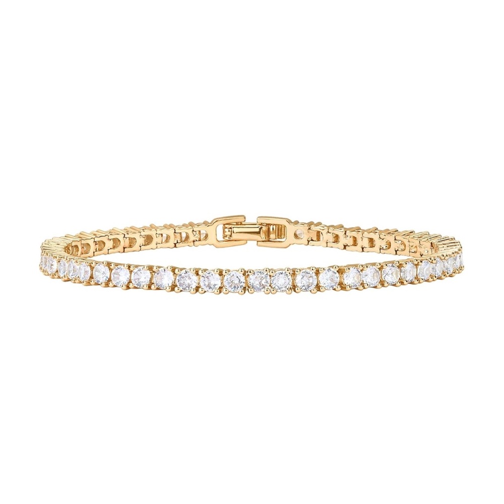Alexa Leigh Gold Crystal Tennis Bracelet